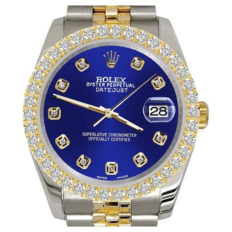 rolex datejust navy blue